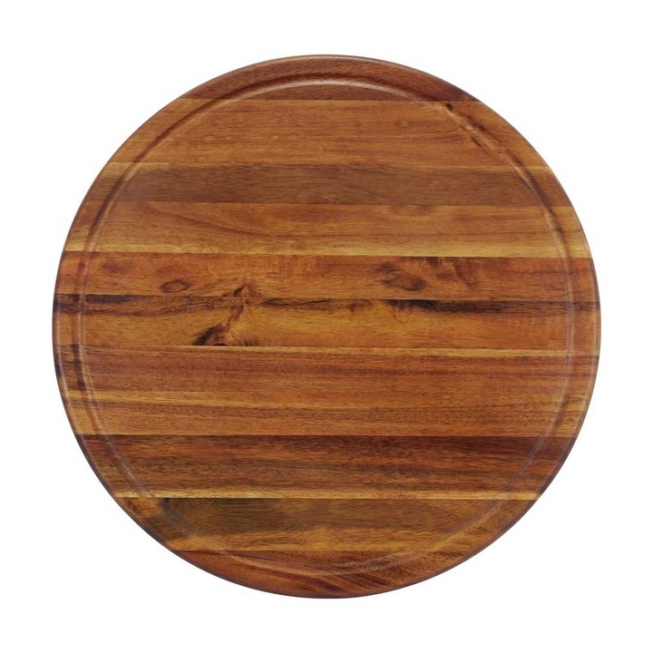 Placă de servire rotundă din lemn Bisetti ACACIA Ø 35 cm