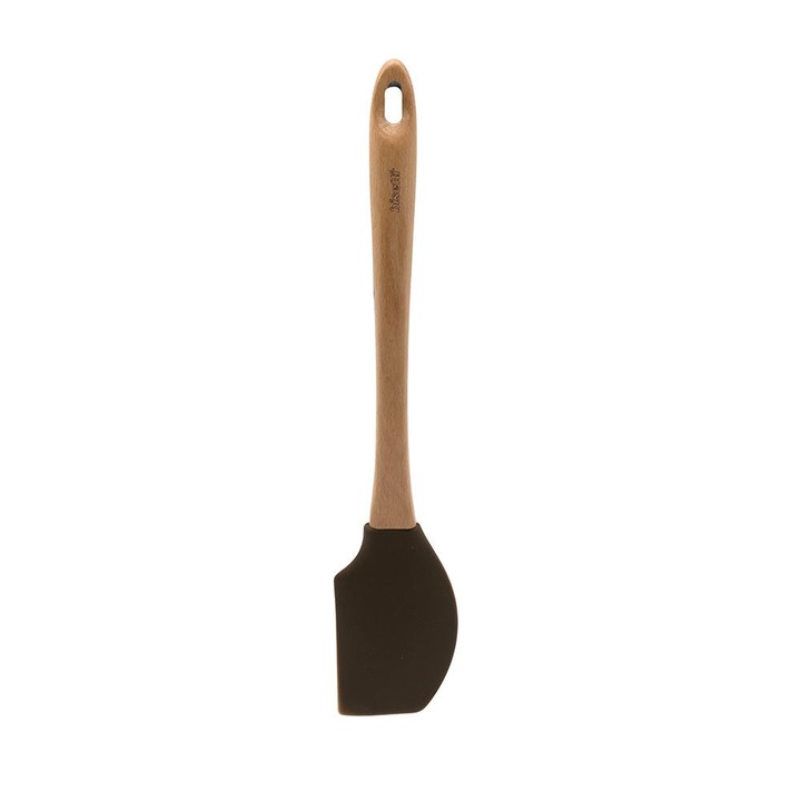 Spatulă de gătit din silicon cu mâner din lemn Bisetti LEGNO WOOD