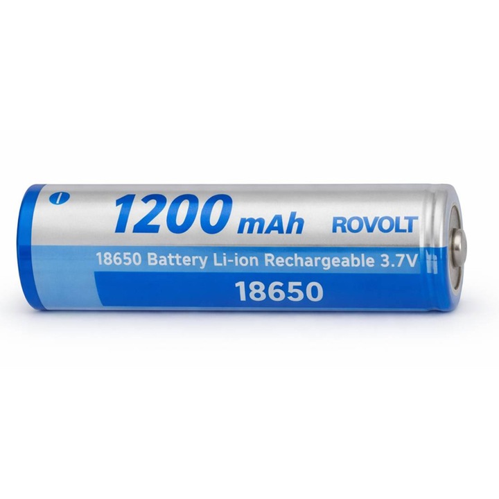Acumulator Rovolt, 3,7VDC, 1200mAh, 18650, Li-ion