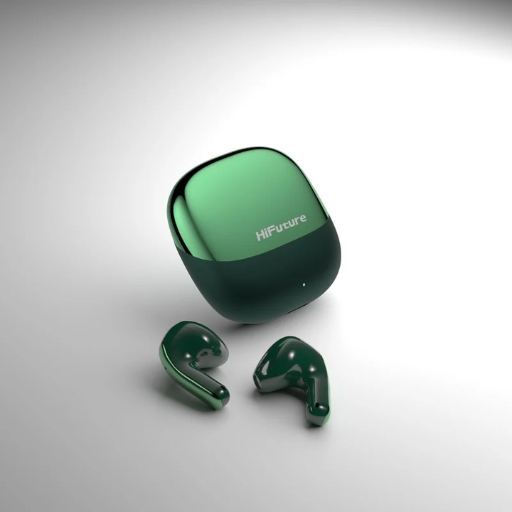 Слушалки HiFuture ChromeBuds, зелени, безжични, IPX5, до 30 часа живот на батерията
