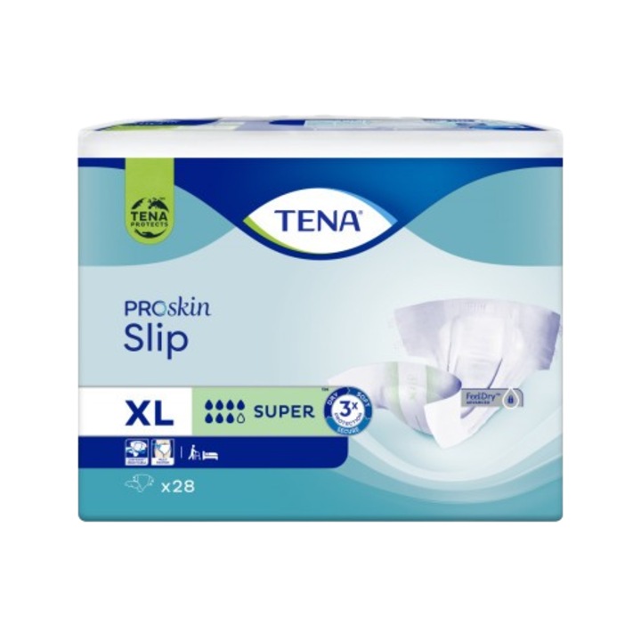 Scutece cu adeziv Tena Slip Super, mărimea XL (28 bucăți)
