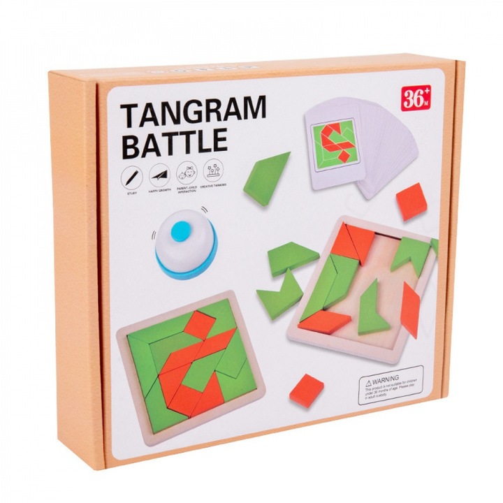 Пъзел игра Танграм за деца: интерактивна мултиплейър игра за трениране на концентрацията, развиване на въображението и креативността, забавни пъзел карти и образователни играчки