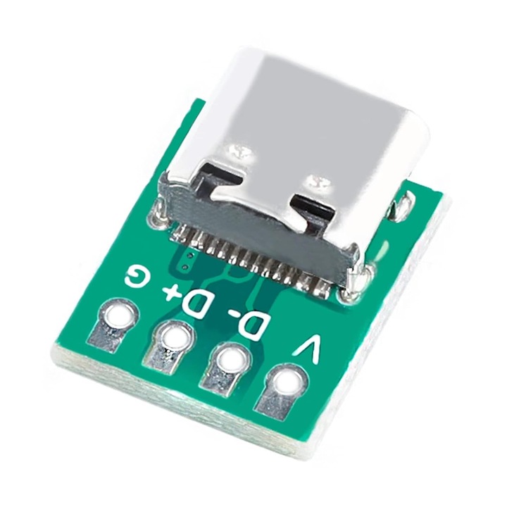 Модул USB Type-C към DIP платка PCB, 4 пина