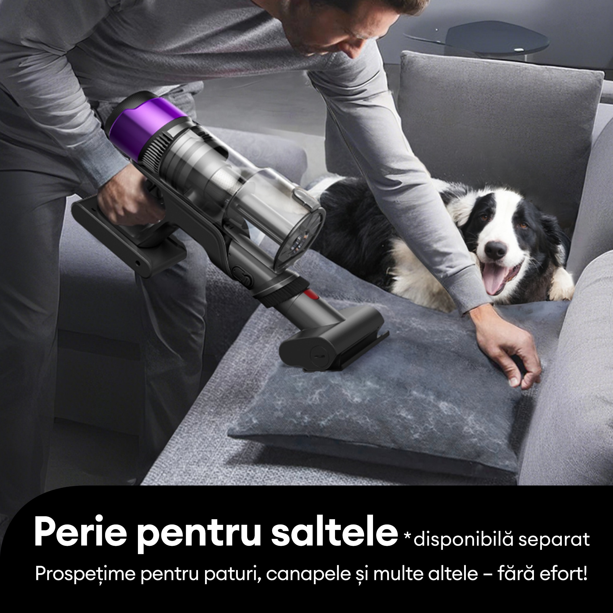 Aspirator vertical fara fir Ultenic U20, 78000 PA/650 W/perie pentru podea Zero-Tangle