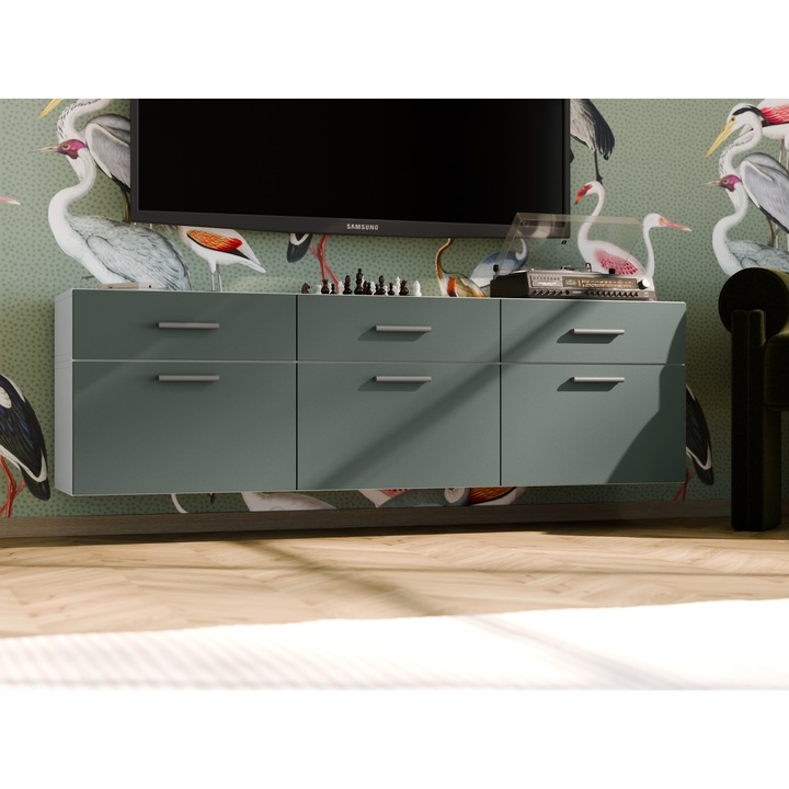 Set Comoda Modulara, Meblast, 180x240x56x38cm, multicolor, cu sertare