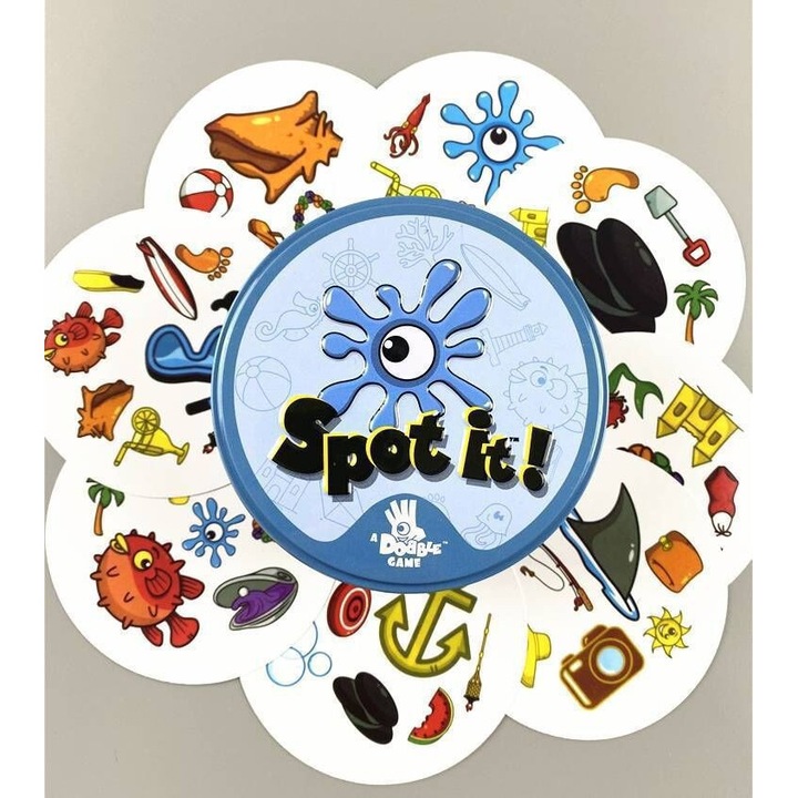 Társasjátékok, Különbségkereső, játékkártya készlet, fémdoboz, 10-es stílus