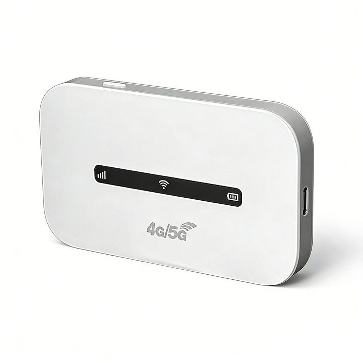 Безжичен рутер Asskanaer 4G LTE, 150 Mbps, бял, 9.8x5.9x1.8 см