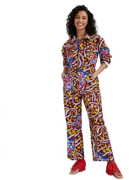 Női kezeslábas, DESIGUAL, többszínű, pamut