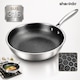 Sharpdo Tigaie inox detasabila cuptor inductie, invelis antiaderent din titan 28cm, argintiu