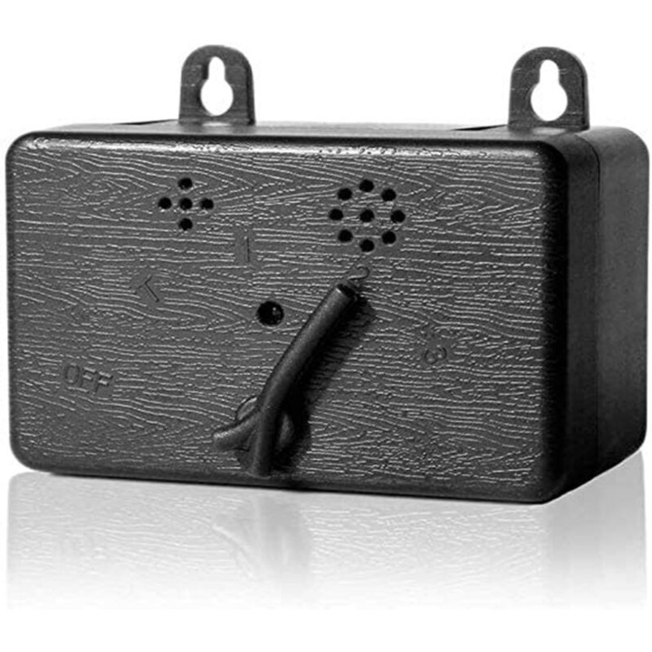 Dispozitiv anti-latrat ultrasonic pentru caini, control sigur, negru, 8x6.5x5cm