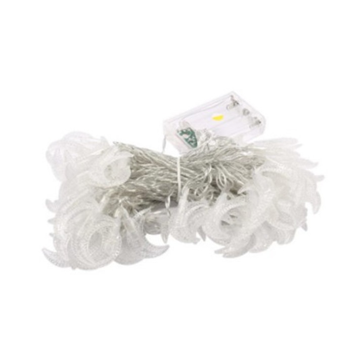 Instalatie de Craciun, lumini LED in forma de luna, 20 lumini, 3 metri, multicolor