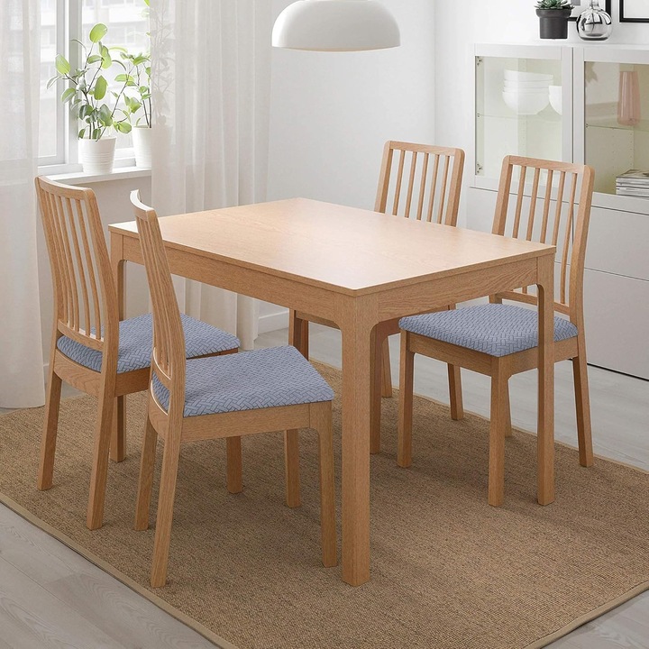 4 db-os étkezőszék huzat szett, rugalmas jacquard csatos huzatok konyhába, szürke, 40-53cm