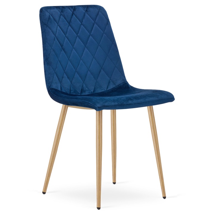 Scaun LEOBERT TURIN, granat, 88,5x44,5x53cm, material: velur, picioare metalice