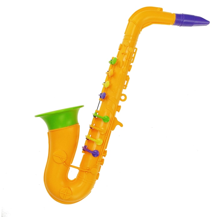 Jucarie muzicala Dr. Rimpler Saxofon 41 cm, 8 note, Recomandat 3+ ani, Multicolor