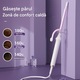 Професионална преса за коса, 3 температурни нива 140-180°C, бързо загряване за 30 секунди, дизайн против изгаряне, автоматично изключване след 60 минути, за всички типове коса, лека 215g, черна