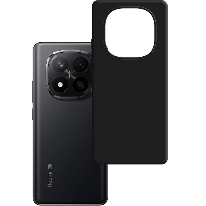 Калъф Husa, 3mk Matt Case за Xiaomi Redmi Note 15 Pro Plus 5G, Матово Черен
