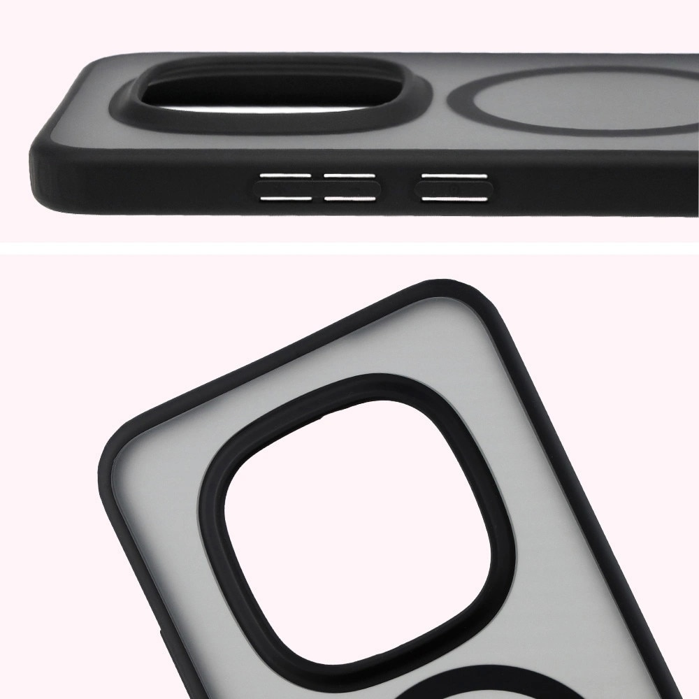 Husa, Bizon Case MatteO pentru Xiaomi Redmi Note 15 Pro 5G, Fumuriu-Negru