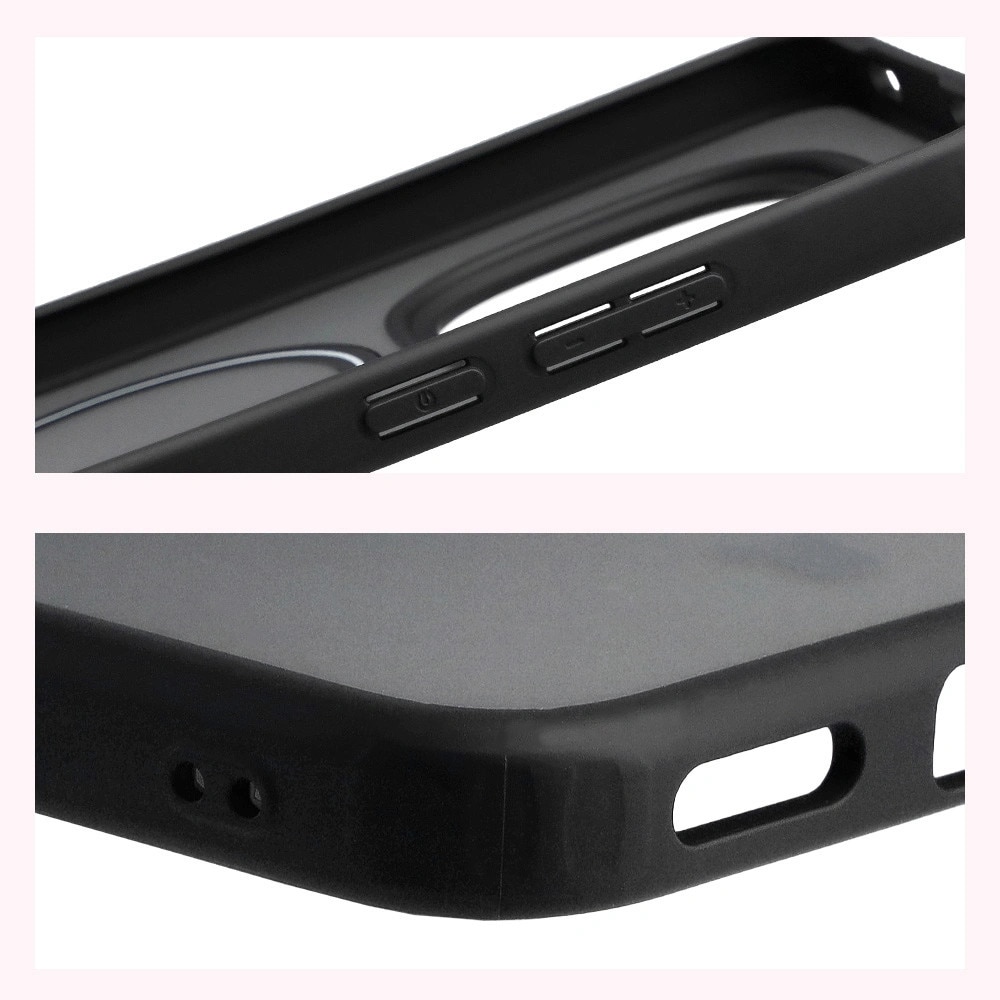Husa, Bizon Case MatteO pentru Xiaomi Redmi Note 15 Pro 5G, Fumuriu-Negru