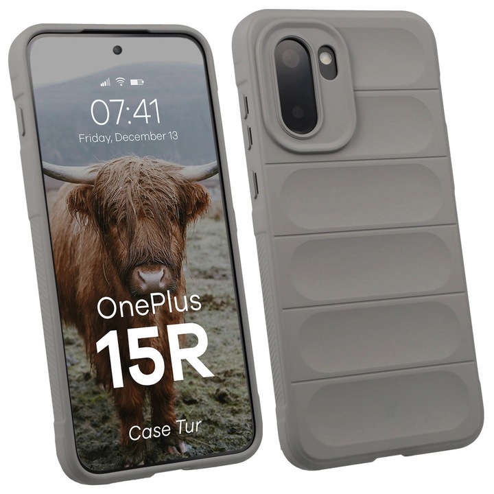 Калъф, Bizon Case Tur за OnePlus 15R, Светло Сиво