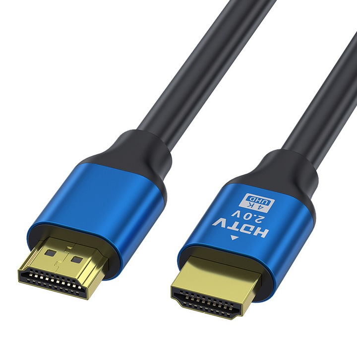 Cablu HDMI, cablu de conectare pentru dispozitive de afisare, cablu de conectare 4K HD, suporta modul de copiere/extindere, iesire audio-video sincronizata, robust si durabil, potrivit pentru monitor/televizor/calculator/proiector, 2 metri