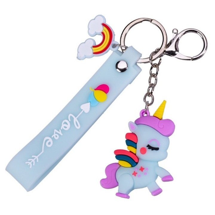 Breloc Unicorn, Albastru