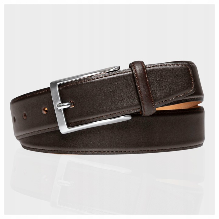 Férfi Öv, Roy Robson, RR0133R46 29, Klasszikus Modell, Fém Csat, Állítható, Újrafelhasználható, Nadrághoz, Farmerhez, Kopásálló és Karcálló, 100% Valódi Bőr, 105 cm, Barna