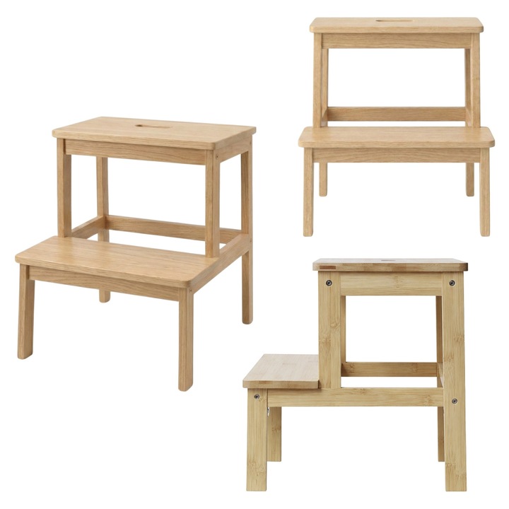 Taburet KROK, NUXIO, bambus natural, 46 cm, 44x44cm