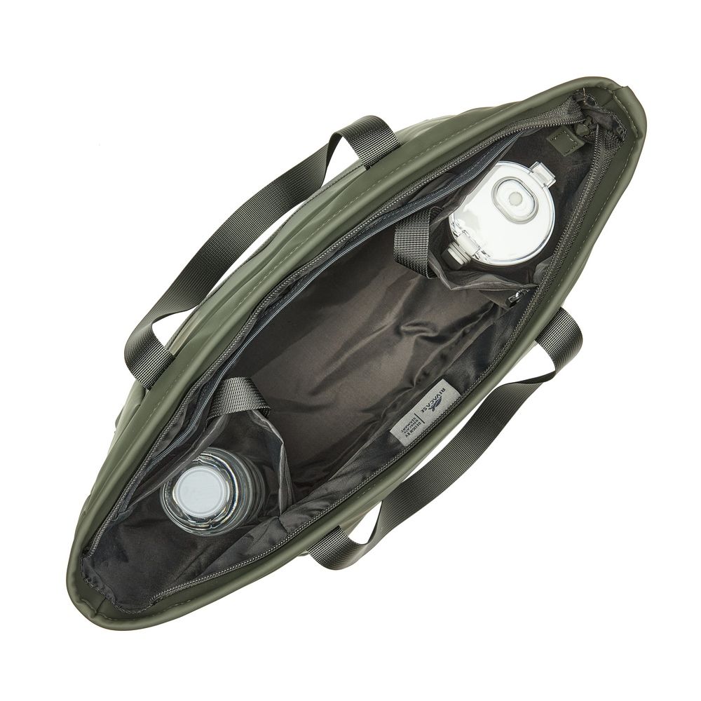 Geanta tote RivaCase, verde maslin, 440x330x140mm