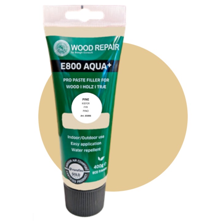 Chit mastic E800 Aqua+ pentru mobilier de gradina, 400 gr, Pin