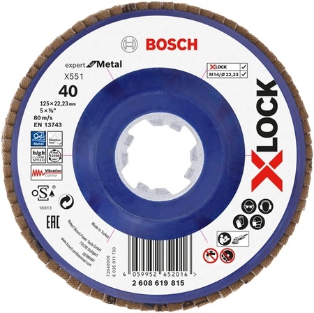 bic EOS ラグ 200x400cm Bosch Expert for Metal - Disc lamelar, profil convex, X-LOCK