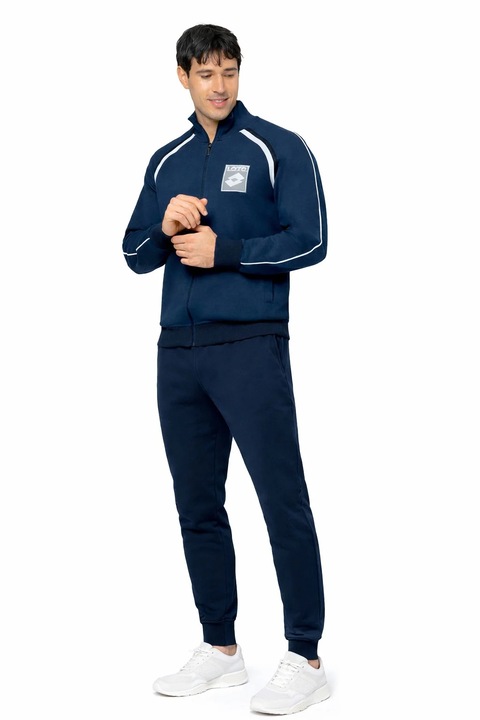 Trening Lotto, set cu fermoar pantaloni, albastru, Albastru, S
