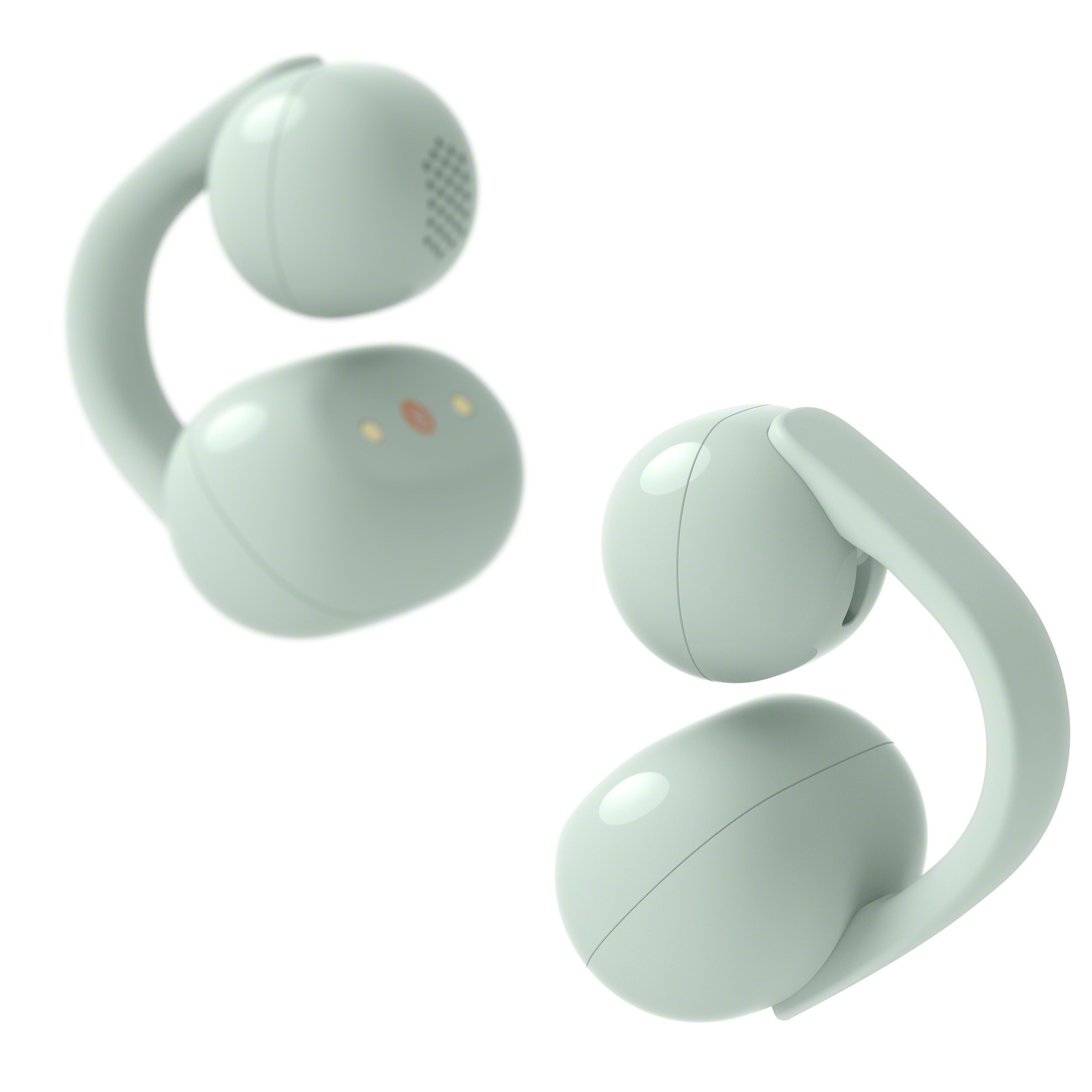 Casti Open-Ear Sony LinkBuds Clip WF-LC900G, True Wireless, Bluetooth, Fast Pair, IPX4, AI Voice Assist, Tap Control, 3 Moduri de Ascultare, Autonomie 37 ore, iOS si Android, Verde