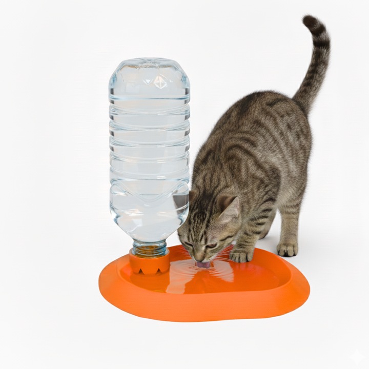 Bază adaptor gravitațional pentru animale de companie, EBIN, portocalie, 160x130mm