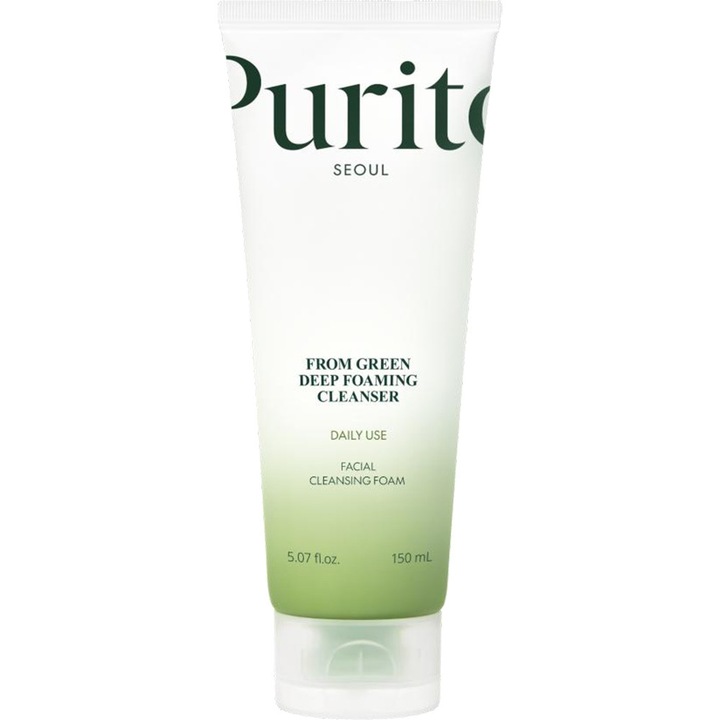 Spuma de curatare Purito From Green, 150 ml, pentru toate tipurile de ten, fara surfactanti chimici