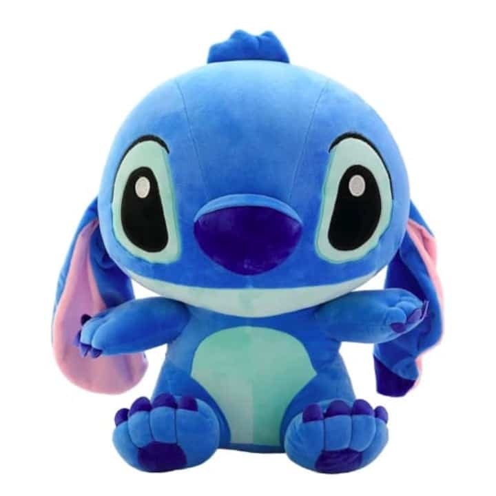 Jucarie de plus Aymax®, Personaj din Lilo&Stitch, Culoare Albastru, Inaltime 30 cm