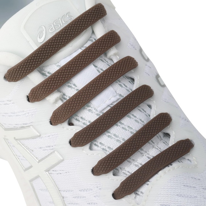 7STROBBS 2 perechi of No-Tie Rubber Sireturi for Adults, Waterproof elastice Silicone Sireturi Roz Flat for Sneakers, Boots, Board incaltaminte and Casual incaltaminte, Roz