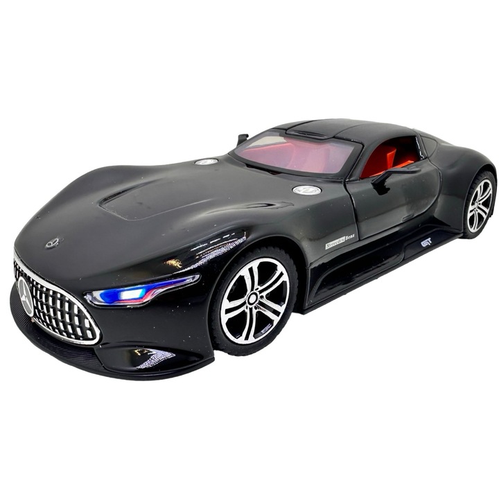 Mercedes Vision AMG gran turismo fekete 1:24 modell fényekkel és hangokkal, nyitható ajtókkal