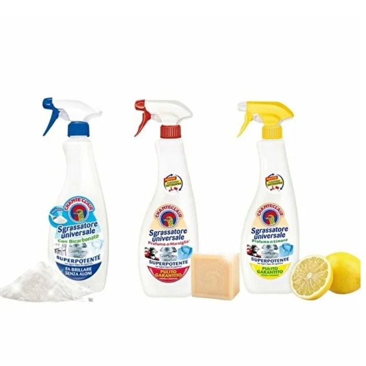 Пакет 3 X Универсален Обезпрашител Chanteclair, С Бикарбонат, Лимон, Марсилия 600 мл