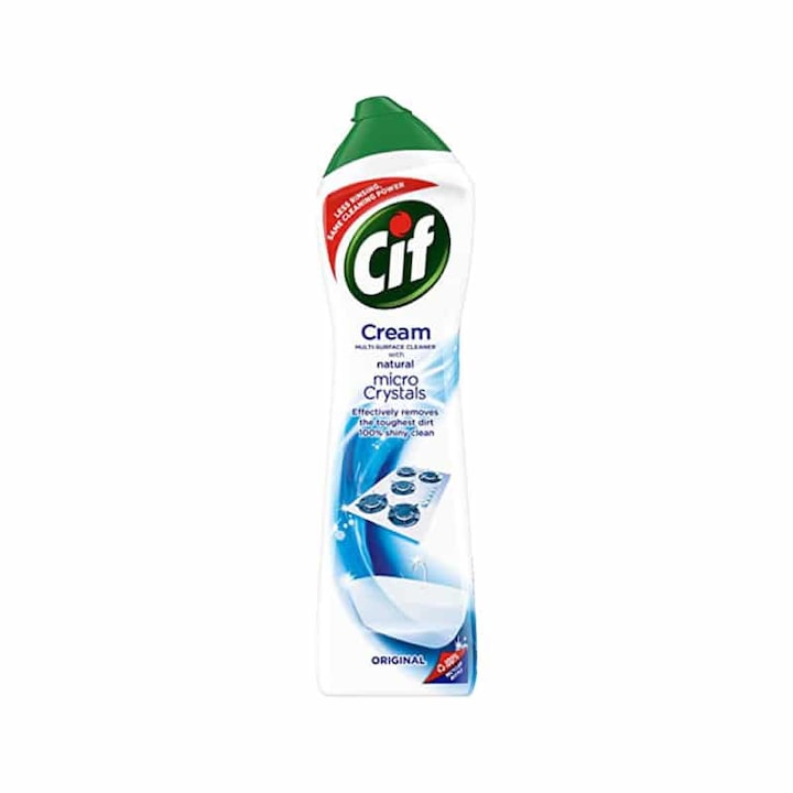Cremă abrazivă pentru curățenie Cif, 660ml, efectivă împotriva murdăriei persistente, formula cu microparticule