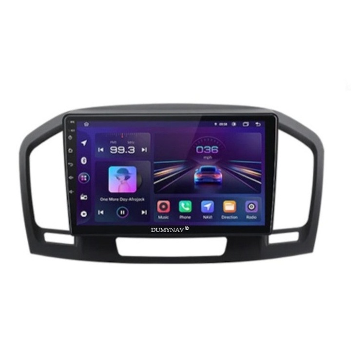Navigatie android Opel Insignia 2009-2013 DUMYNAV Android 13, 4GB RAM, 64GB memorie interna, carplay android autoWi-Fi, display 9inch, camera maseliera inclusa