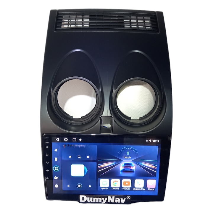 Navigatie android DUMYNAV Android 14, 128GB, 8GB RAM, 9 inch, pentru Nissan Qashqai J10 2006-2013, sunet RDS+DSP, 360 suportata din fabrica+sistem bose