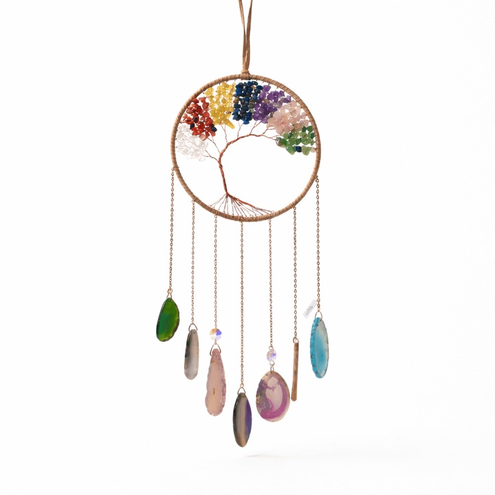 Dreamcatcher cu cele 7 chakre – un simbol al armoniei si al echilibrului interior