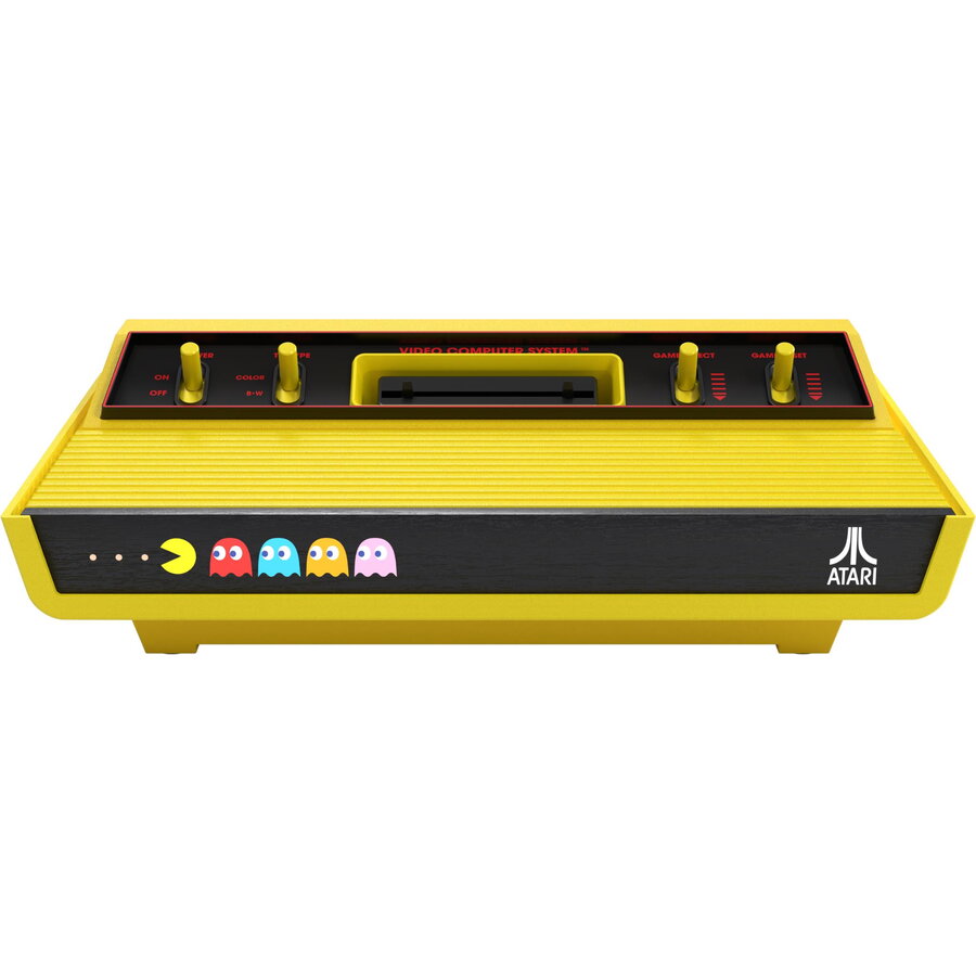 Consola de jocuri retro Atari 2600+ Pac-Man Edition Console, joystick CX40+, Galben