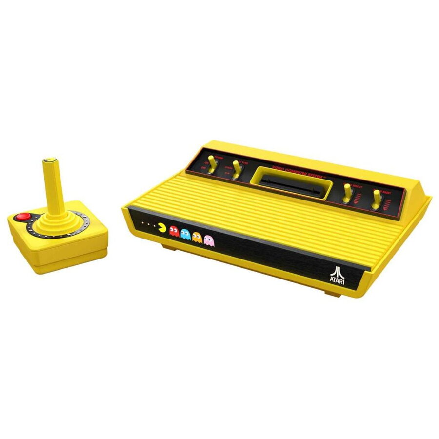 Consola de jocuri retro Atari 2600+ Pac-Man Edition Console, joystick CX40+, Galben
