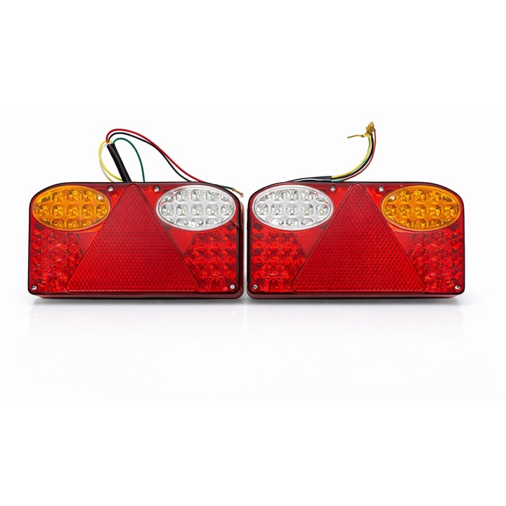 Set 2 Stopuri LED, Lampi Spate Camion, Remorca, Tir, Camioneta, Platforma, 23.5x13.5 cm