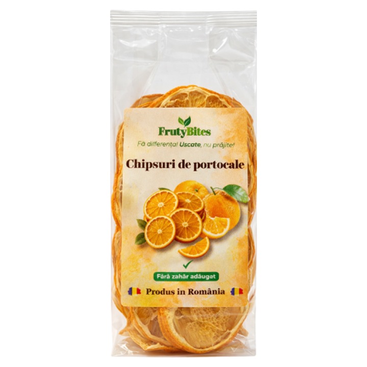Chipsuri de portocale, FrutyBites, uscate, 50 g
