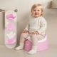 Детско гърне Sun Baby, противоплъзгащо, тъмнорозово, 32x20см