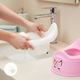 Гърне за деца Sun Baby, противоплъзгащо, подвижен контейнер, еднорог, тъмно розово, 2 години
