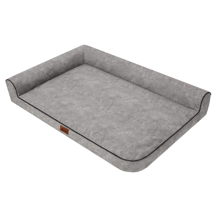 Culcus pentru caini, BJIRD, model XL, waterproof, 100x66cm, gri
