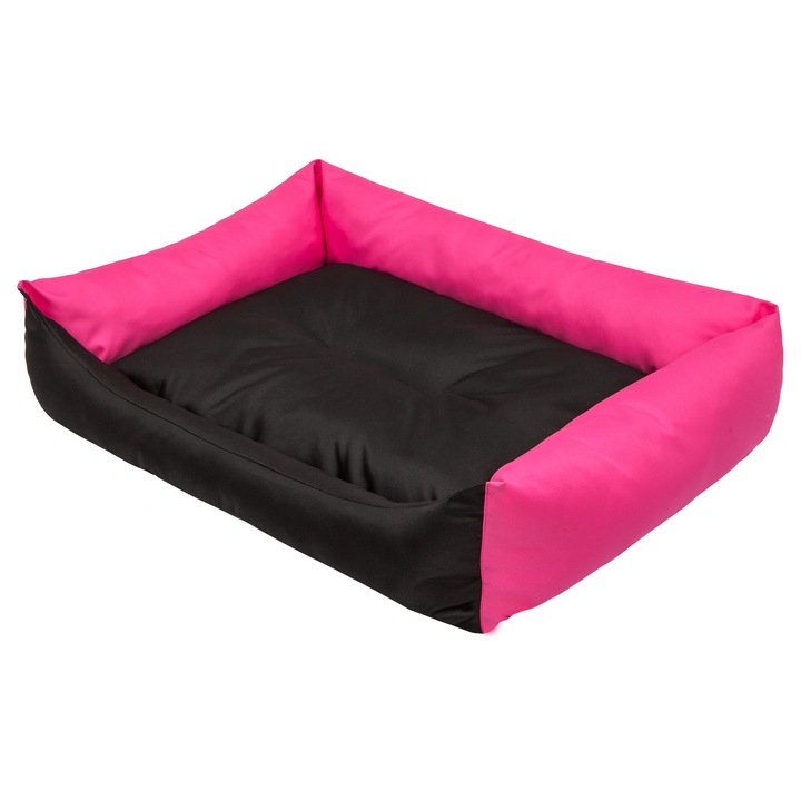 Culcus pentru caini BJIRD, Eco, waterproof, 105x75cm, roz si negru, usor de curatat